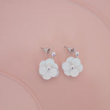 Blossom Stud Silver - White