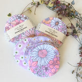 Purple Florals Breast Pad Set (3 Pack)