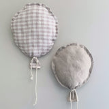 Fabric Balloons - Taupe Gingham