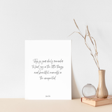 The Little Things - Print