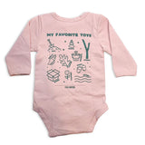 TOYS LONG SLEEVE BODY - PINK